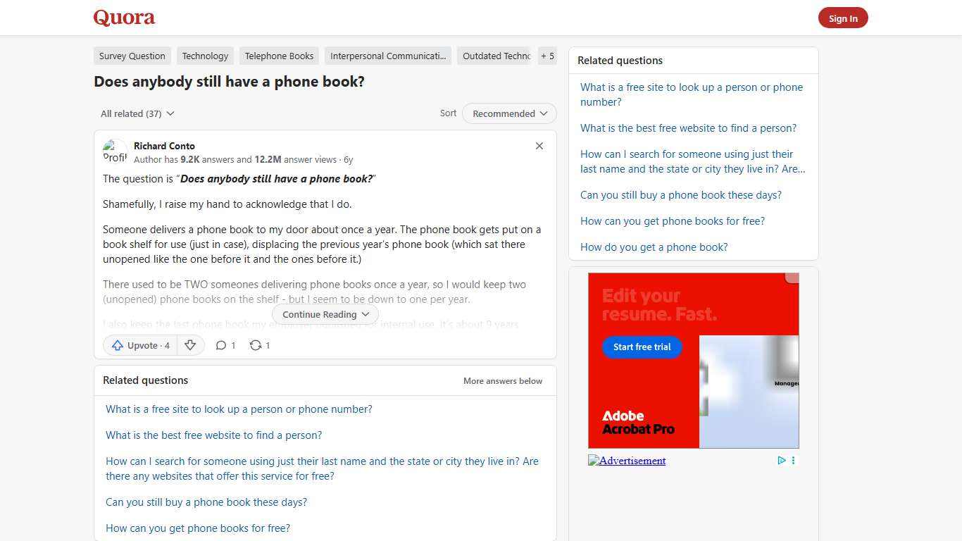 Does anybody still have a phone book? - Quora